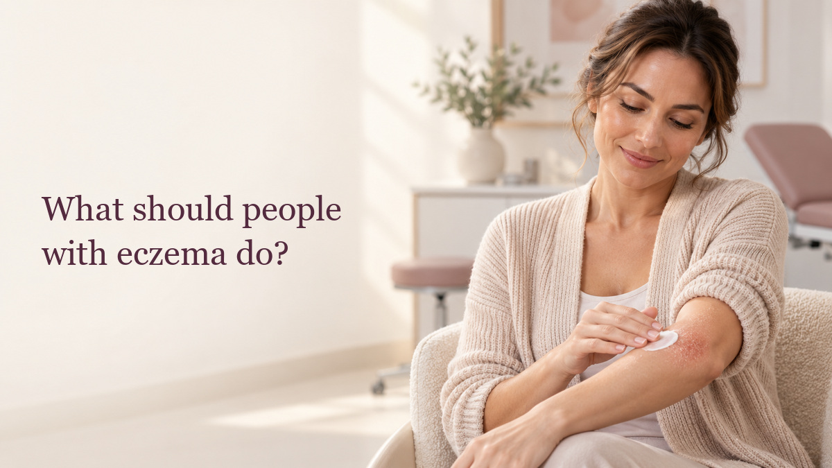 What should people with eczema do?