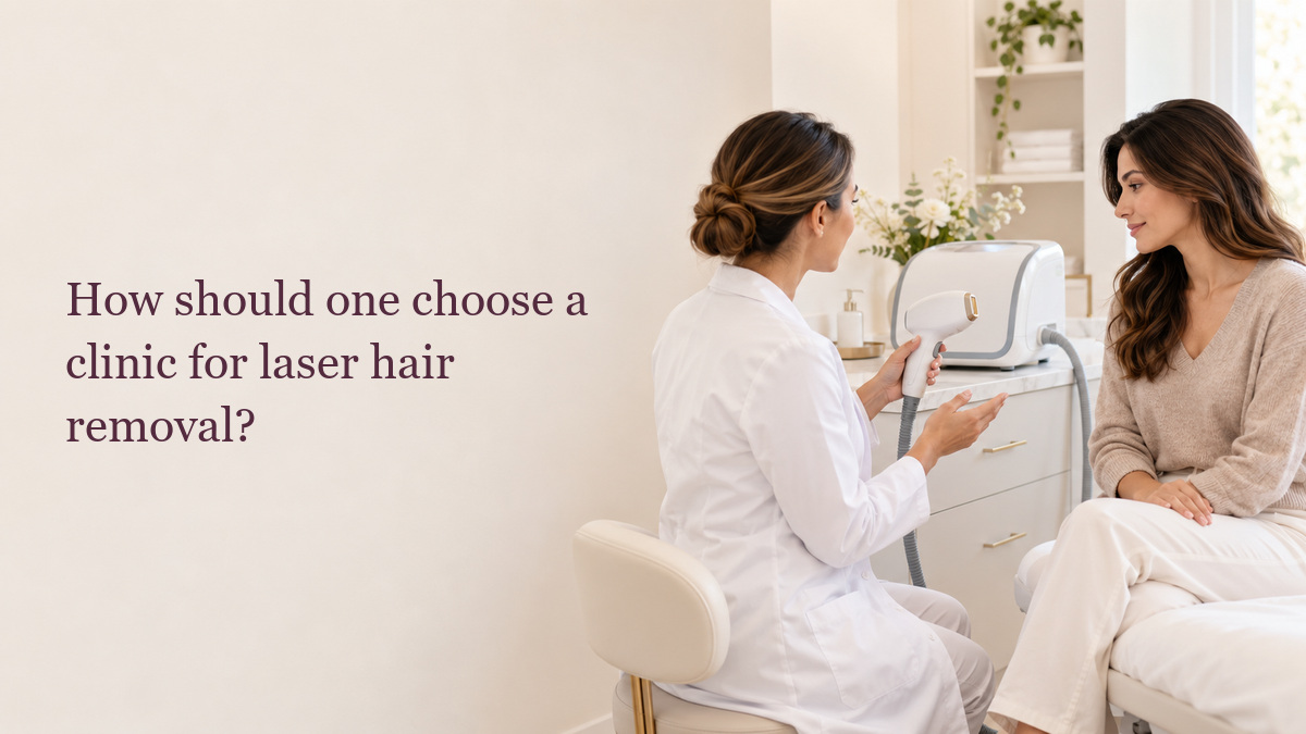 How should one choose a clinic for laser hair removal?