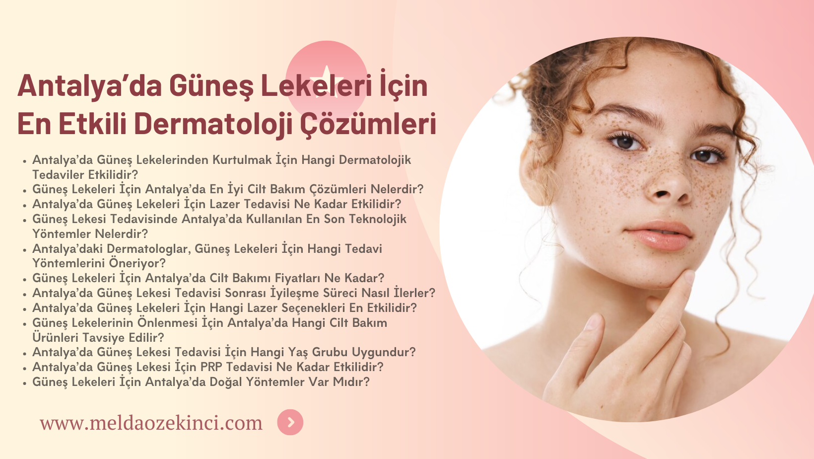 Antalya'da güneş lekesi tedavisi için en etkili dermatolojik çözümler